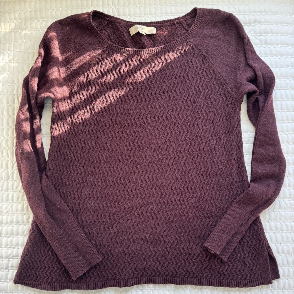 Loft burgundy sweater size small